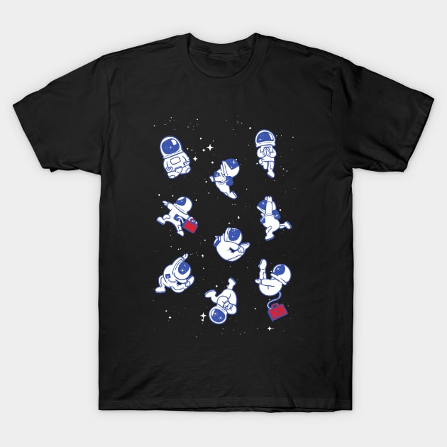 Astronaut Yoga T-Shirt by huebucket